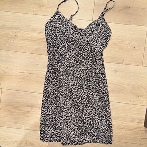 Leopard Print Spaghetti Strap Dress